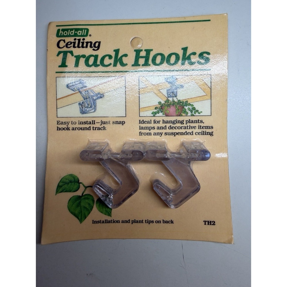 Vintage Hold-All Ceiling Track Hooks TH2 Hanging Plant Lamp Suspended Ceiling